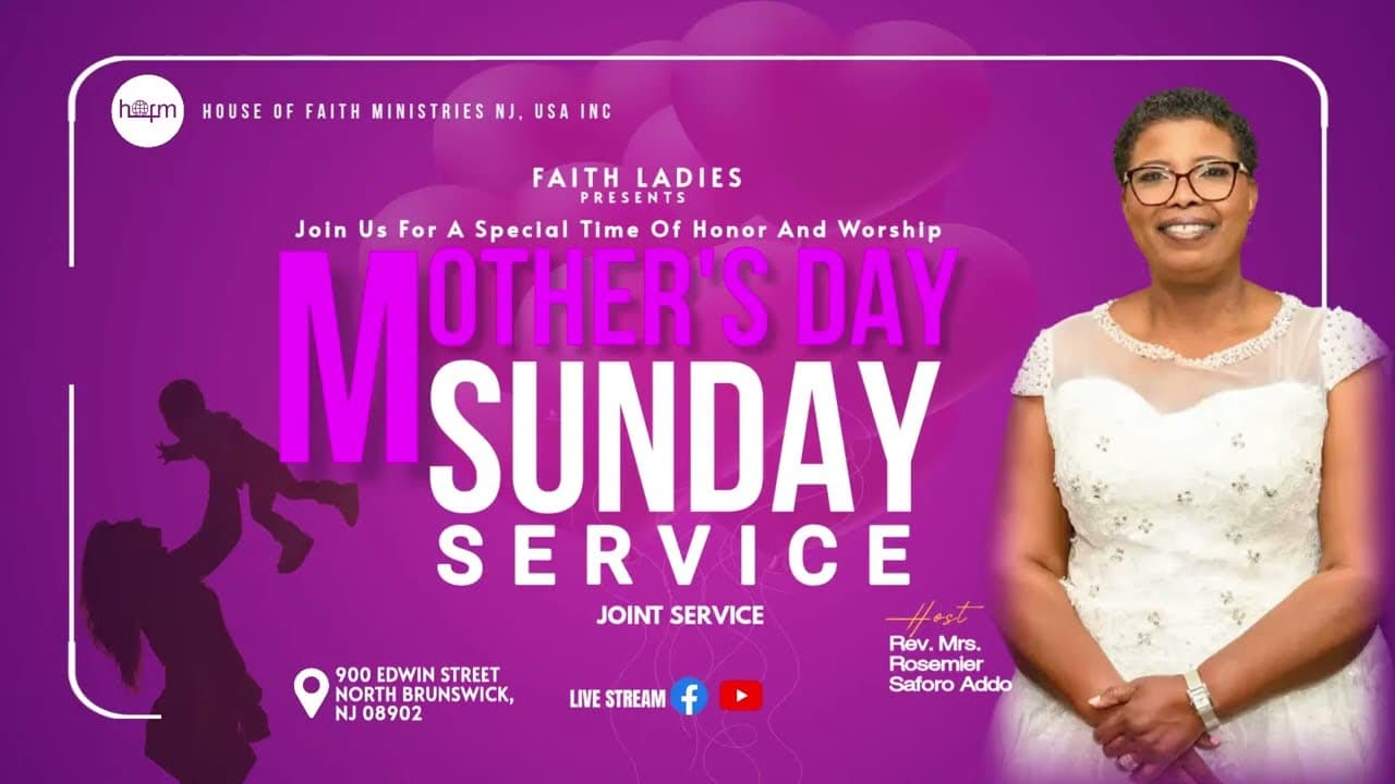 MOTHER'S DAY SUNDAY SERVICE - Theme: Making Jesus Our Shepherd | Rev. Mrs. Rosemier Saforo Addo